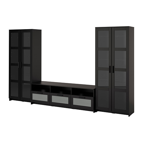 BRIMNES, comb almacenamiento TV/prta vidrio 1 de 9 open dialog