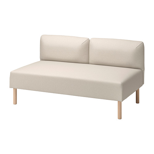 Sofá modular LILLEHEM, beige, con tejido vissle, tono neutro claro, diseño minimalista, patas de madera, aspecto de apoyo.