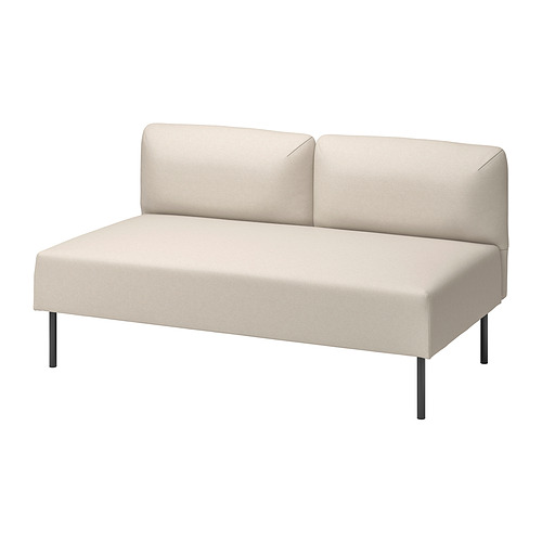 Sofá modular LILLEHEM, beige, en forma de U, minimalista.