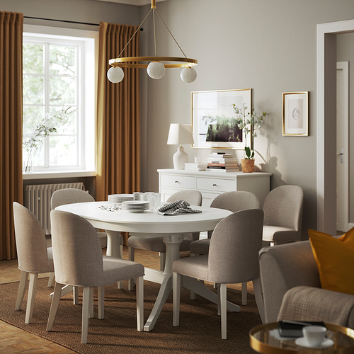 ROSENTORP, extendable dining table. 2 of 7 open dialog