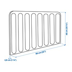 Measurement Illustration - EILIF screen for desk