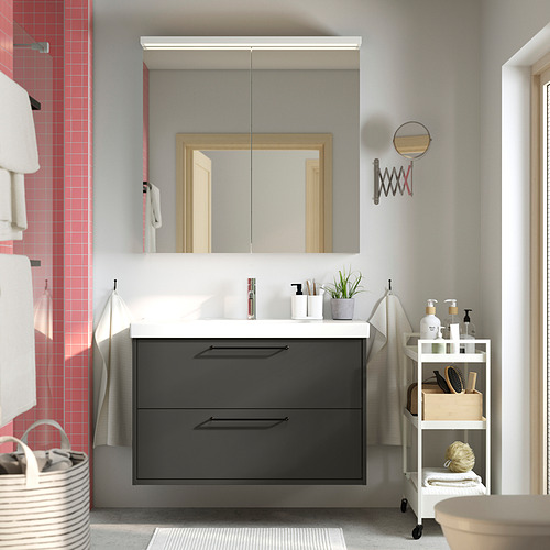 HAVBÄCK / ORRSJÖN, tocador de baño+cajones. 6 de 7 open dialog