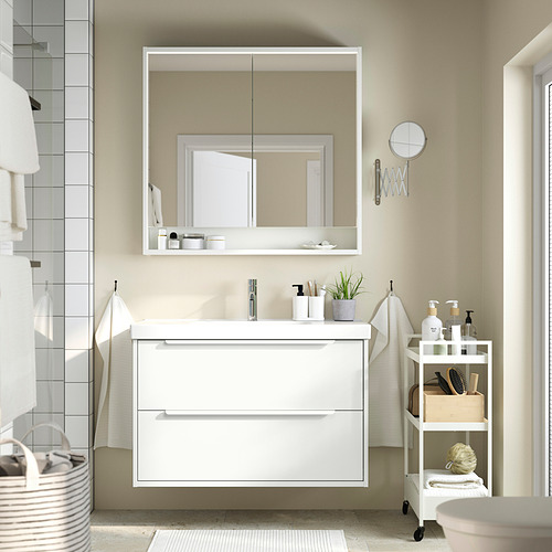 HAVBÄCK / ORRSJÖN, tocador de baño+cajones. 6 de 7 open dialog