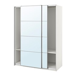 PAX/HASVIK, wardrobe combination, AULI mirror glass