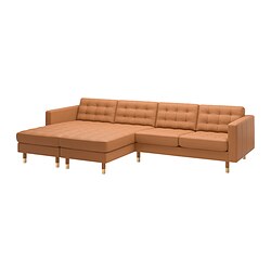 MORABO, 4-seat sofa with 2 chaiseslongues, Grann / Bomstad golden brown