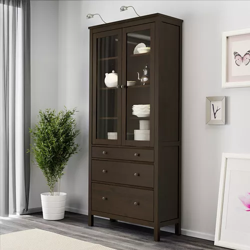 Ikea HEMNES Glass-door cabinet