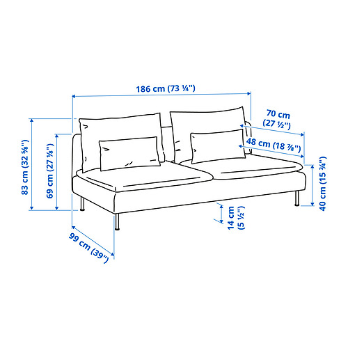 SÖDERHAMN, 3 seat sofa 9 of 9 open dialog