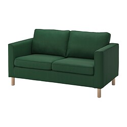PÄRUP, sofá 2 plazas, Vissle verde oscuro