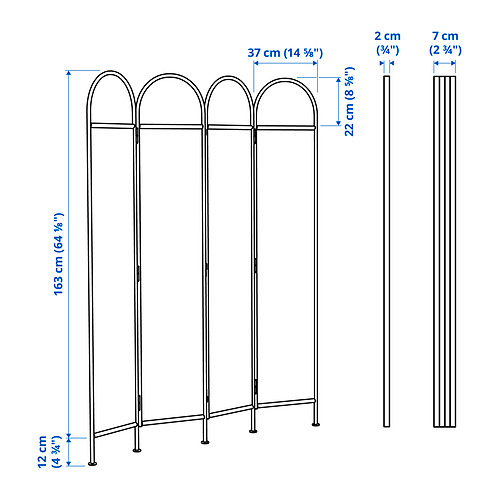 Ilustración con medidas del producto: GRÅFJÄLLET.