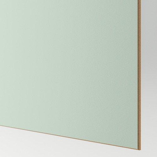 Primer plano del panel de la puerta corredera de color pastel, con un acabado suave y un borde elegante.