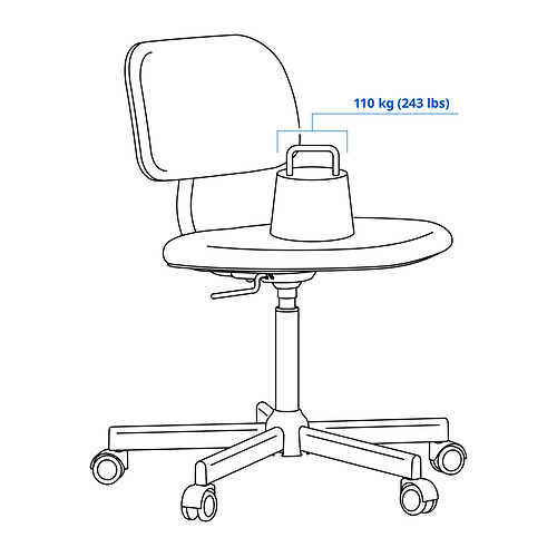 BLECKBERGET, swivel chair. 11 of 11 open dialog