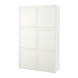 BESTÅ, storage combination with doors, White / Hanviken white