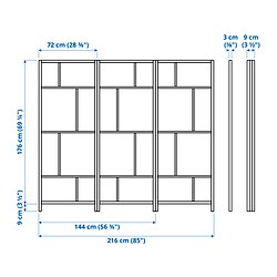 Measurement Illustration - RISÖR room divider