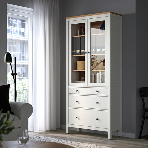 HEMNES, vitrina con gavetas 2 de 5 open dialog