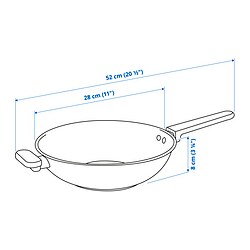 Measurement Illustration - MIDDAGSMAT wok