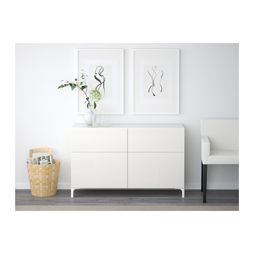 BESTÅ, sideboard with drawer runner, soft-closing 3 of 5 open dialog