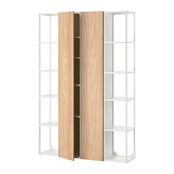 ENHET, wall storage combination, White / oak effect