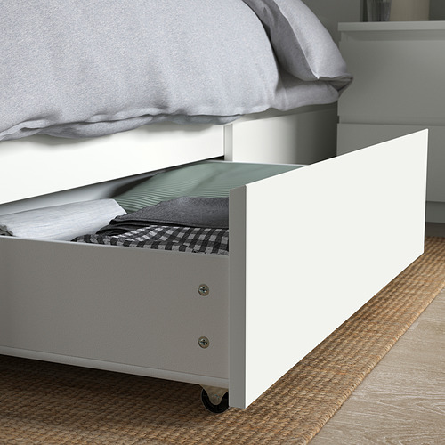 MALM, Estructura de cama Twin alta con 2 gavetas de almacenaje 6 de 8 open dialog