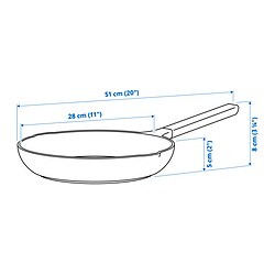 Measurement Illustration - KLIPPFISK frying pan
