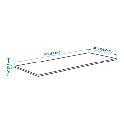 Measurement Illustration - KARLBY countertop for kitchen island