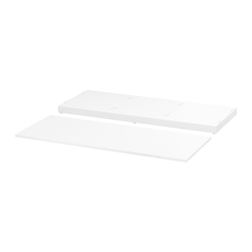 Dos cajoneras rectangulares NORDLI blancas, elegantes y modernas, listas para el montaje.