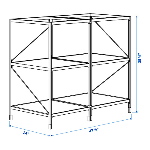 ENHET, kitchen island frame with shelves. 2 of 2 open dialog