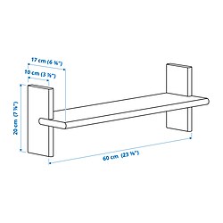 Measurement Illustration - KLAVRESTRÖM wall shelf