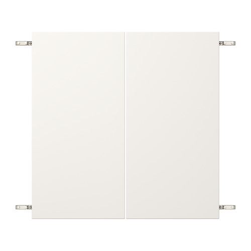 Bisagras VEDDINGE, de acero niquelado, utilizadas para puertas de armarios de cocina.
