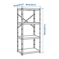 Measurement Illustration - BROR shelving unit