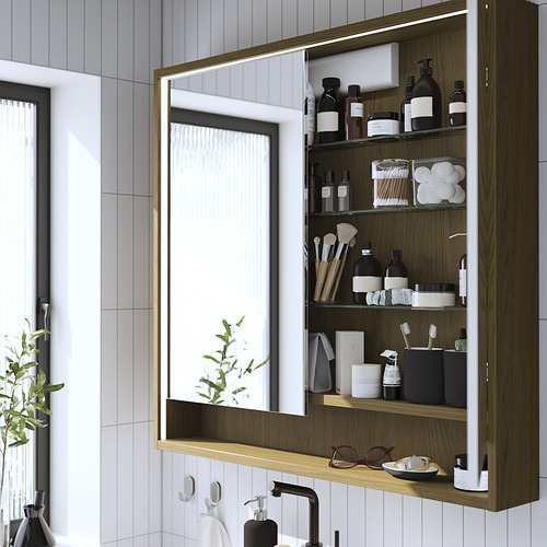 FAXÄLVEN, mirror cabinet w built-in lighting 4 of 5 open dialog