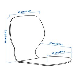 Ilustración de medidas - SKÅLSTA asiento