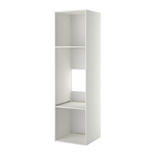 Mueble de cocina blanco METOD, alto, cuadrado, 2 estantes, melamina.