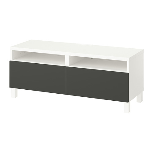 BESTÅ, TV bench with drawer runner, soft-closing. 1 of 8 open dialog