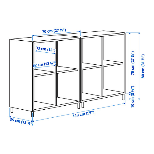 EKET, shelf unit with legs 6 of 6 open dialog