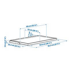 Measurement Illustration - KOMPLEMENT pull-out tray