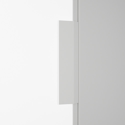 Un mango blanco minimalista montado en una pared lisa, con un diseño moderno y un material de calidad.