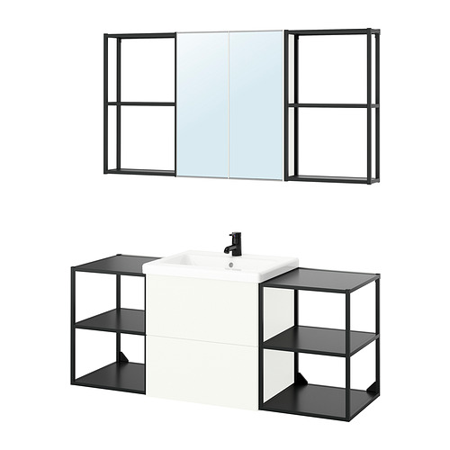 ENHET, Bathroom furniture set with SALJEN tap,. 1 of 5 open dialog
