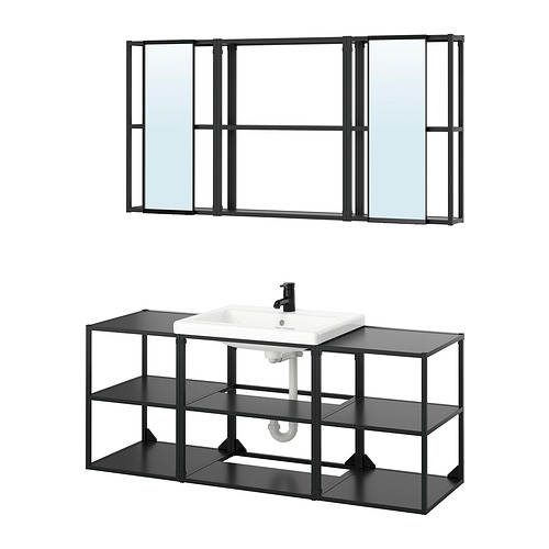 ENHET, Combinación muebles baño con grifo SALJEN, 1 de 4 open dialog