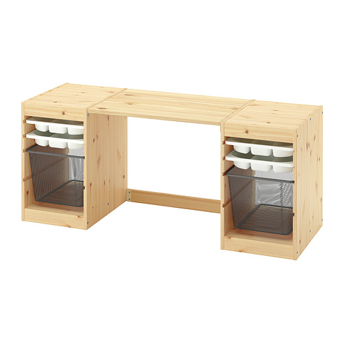 TROFAST, desk with mesh storage boxes and trays. 1 of 7 open dialog