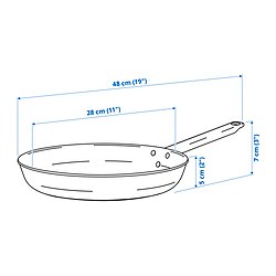 Measurement Illustration - GULDÖRING frying pan