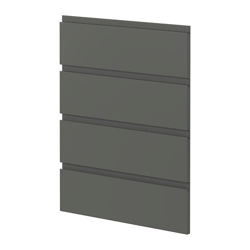 Cajones de cocina METOD gris oscuro, diseño elegante con tiradores integrados.