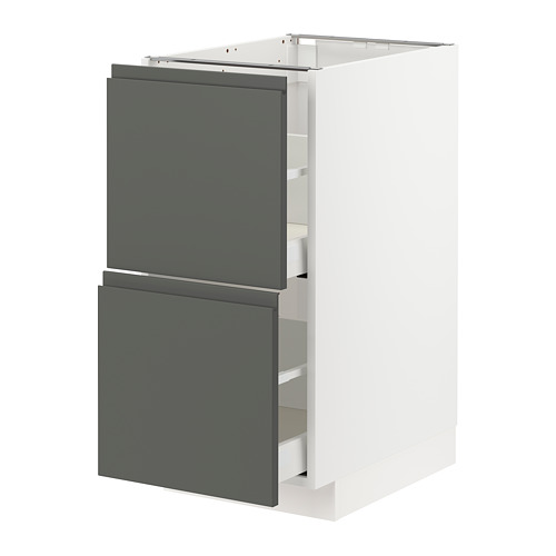 Cajonera METOD gris oscuro, moderna con cierre automático