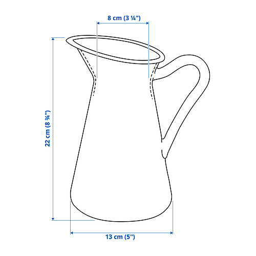 Ilustración con medidas del producto: SOCKERÄRT.