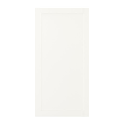 SANNIDAL: puerta de almacenamiento blanca, diseño simple, se adapta a platsa, material de tablero de fibra.
