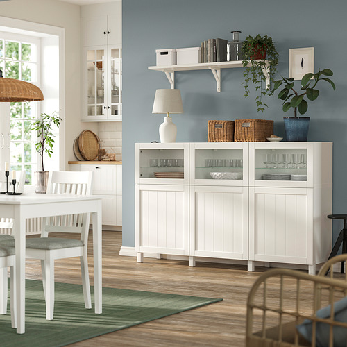 BESTÅ, combinación almacenamiento+puertas. 2 de 3 open dialog