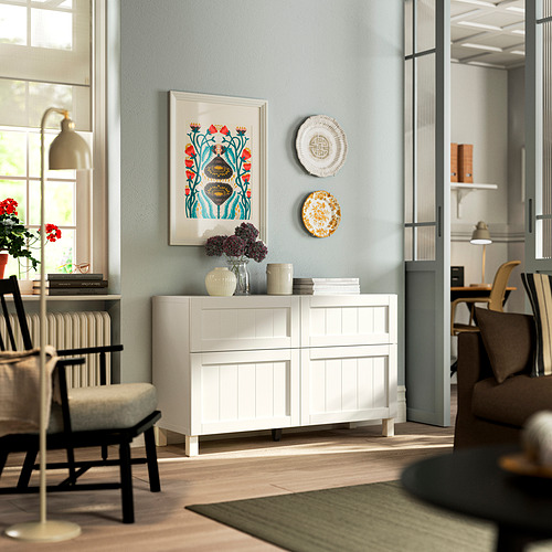 BESTÅ, comb almacenamiento+puertas/cajones. 2 de 3 open dialog