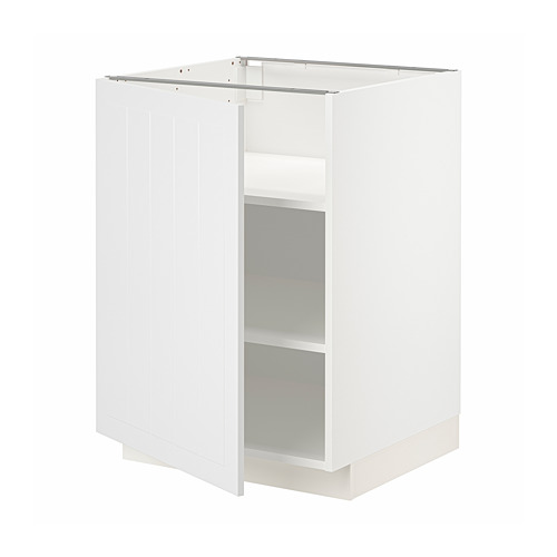 Mueble de cocina METOD: blanco, puerta plegable simple.