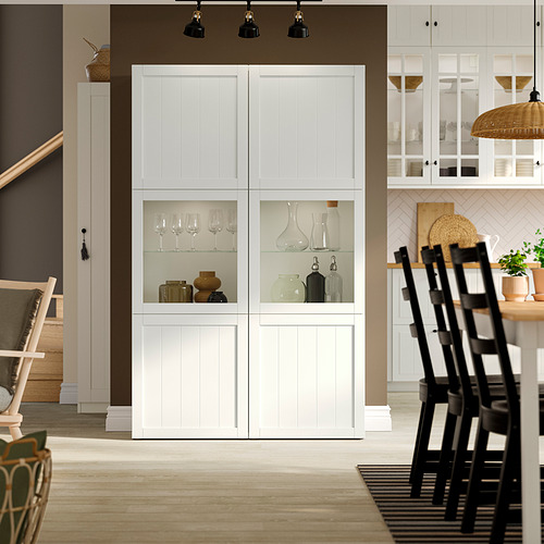 BESTÅ, comb almacenamiento+puertas vidrio. 3 de 4 open dialog