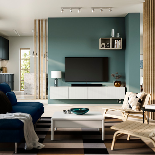 BESTÅ, TV bench with doors. 2 of 5 open dialog