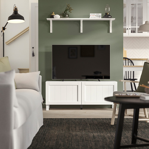 BESTÅ, TV bench with doors. 2 of 5 open dialog